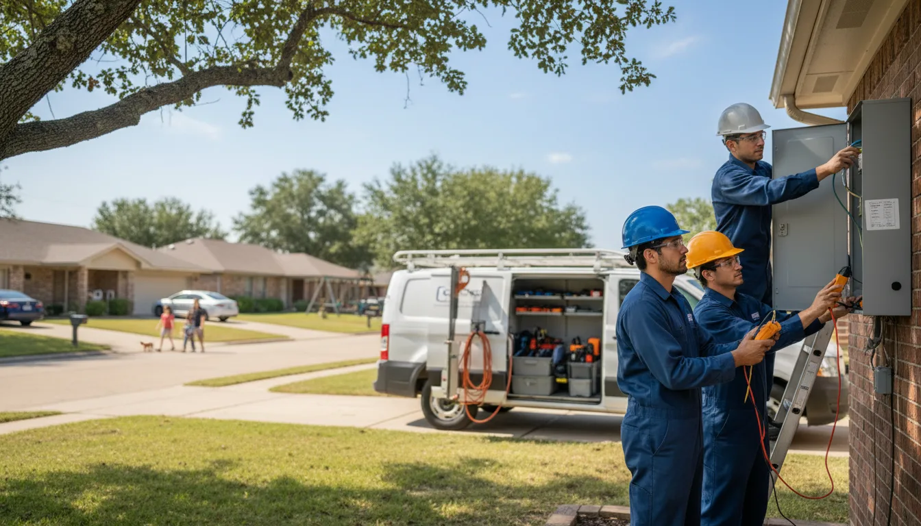 Certified electrician providing emergency electrical services in Searsboro, IA